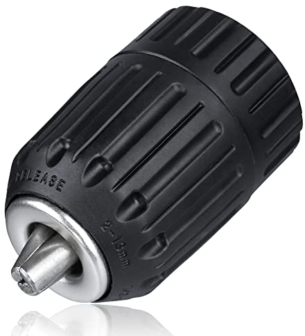 Mesee Keyless Drill Chuck Adapter - 2-13mm Capacity, 1/2-20UNF Thread, Quick Release, Mount for Electric Drill and Impact Driver