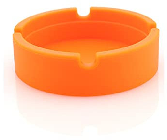 lmoikesz Cendrier Silicone résistant à la température cendrier Portable support de Table réutilisable voyage bureau voiture bouteille Pad tapis antidérapant fendu, Orange