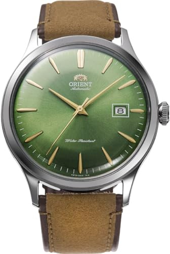 Orient Herren Armbanduhr in der Farbe Braun mit Armband aus Leder, Wasserdichtigkeit: 3 bar, Gehäusedurchmesser: 42 mm, RA-AC0P01E10B
