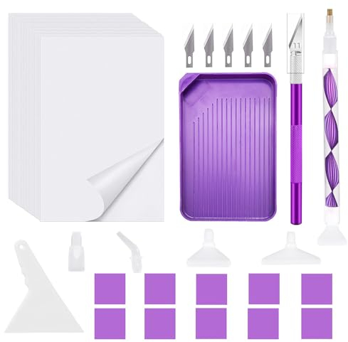 Accessoires de Diamond Painting Zubehör Trennpapier 150 Blätter 10 * 15CM Diamond Painting Stift Schneidemesser