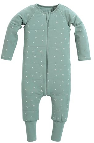PouchTales Saco de dormir para bebé Pijama 2.5 Tog | Cálido Bebé Andador Infantil | Saco de dormir con piernas | Pijama de invierno y otoño Salvia 2-3 años