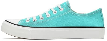 Baskets classiques à lacets en toile Plimsolls Pumps Chaussures de tennis décontractées, vert clair, 45 1/3 EU