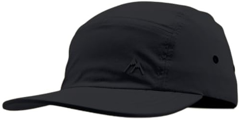 YAMEE Quick Dry 5-Panel Baseball Cap for Men/Women - Waterproof Sports Hat, Adjustable for Running Cycling Golf | Hip Hop Dad Hat (UK, Alpha, One Size, Black)