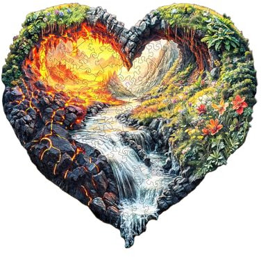 Holzpuzzle Erwachsene,KAAYEE Ewiger Fluss Holz Puzzle Erwachsene,Unregelmäßige Einzigartige Puzzle,Einzigartige TierföRmige Holzpuzzles, mit Geschenkbox aus Holz