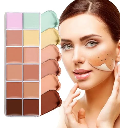 Palette Correttore Correttivo | Palette Correttore Crema 12 Tonalità - Formula Cremosa Sfumabile Per Giovani Donne Ragazze e Famiglia