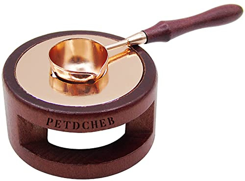Wax Seal Warmer Melting Pot Wax Sealer Melting Furnace with Melting Spoon for Sealing Stamp Letter Envelope