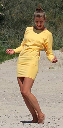 ESPARTO sportkläder/longshirt Eva i ekologisk bomull Mangogelb Medium