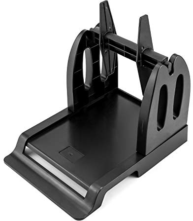 QWORK® Etikettenhalter für Rollen, Label Range Etikettenhalter, Zubehör für Desktop Etikettendrucker, Schwarz