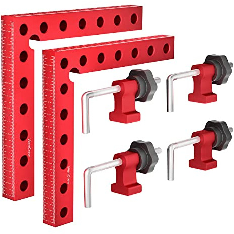 90 Degree Positioning Squares Right Angle Clamps, Clamping Squares for Woodworking Cabinet Clamp Corner Clamps Aluminum Alloy L Type Carpenter Tool for Cabinets, Picture Frame 7.1inch