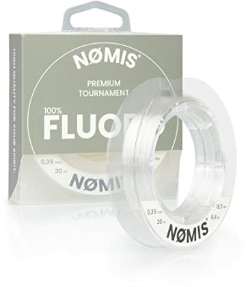 NØMIS Fluorocarbon Vorfachschnur | Ø 0,18-1,00 mm | 100% Fluorocarbon Angelschnur | Hohe Tragkraft | Perfekt als Fluorocarbon Vorfach für Barsch, Zander, Hecht oder Forelle
