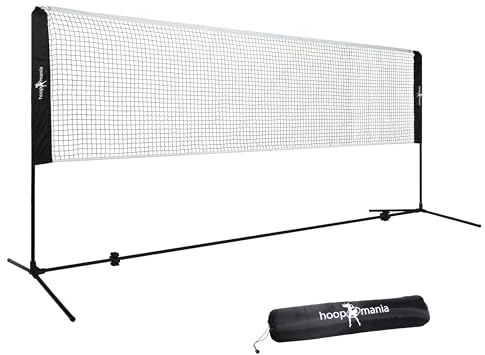 HOOPOMANIA VOLLEYBALLNETZ Garten [5 Meter] tragbares Beachvolleyball Netz mit Ständer