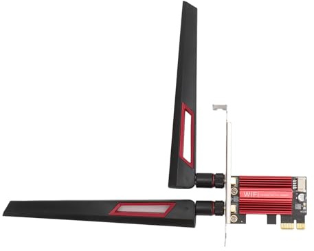 Tarjeta de Red PCIe, Antenas Duales 802.11ac/a/b/g/n para Win 10, 2,4 GHz 5 GHz 1200 Mbps Tarjeta de Red WiFi BT 4.0 de Doble Banda con 2 Ganancias de 10 DBi
