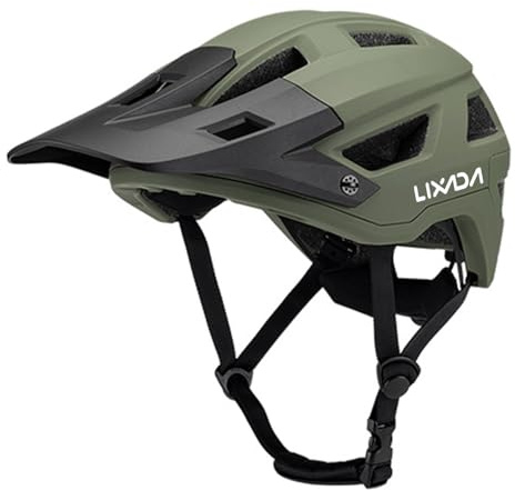 Lixada Adult Bike Helmet Mountain Helmet Road Bike Helmet Adjustable Dial Removable Visor Ventilation Cycling Helmet for Men Women 55-61cm