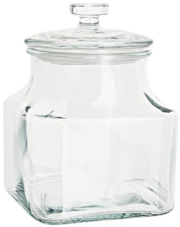 VBS Bocal à provisions/bocal à bonbons, env. 900 ml, récipient en verre avec couvercle, idéal pour la cuisine, les bonbons, la conservation