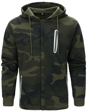 LBL Sweat à capuche pour homme Veste à capuche avec fermeture éclair Sweat à capuche décontracté Veste de loisirs chaude, multicolore, XXL