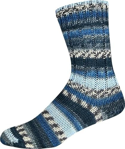 ONline Supersocke 6-fach 150g Sort. 386 Dschungel Color 3178 - Blau/Anthrazit