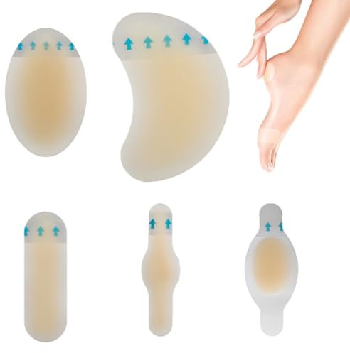 FENQURO 25 Pansements Ampoules Talon,Pansements Invisibles en Gel Hydrocolloïde,Pansements Ampoules,Invisibles Pansements Hydrocolloïde Gel,Pansements Ampoules Talon pour Prévention et Soin des Pied