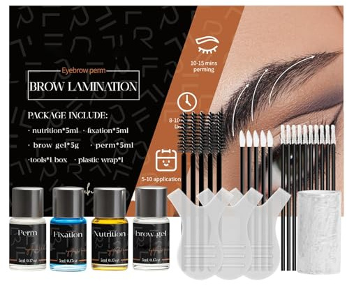 Kit de Tinte Y Levantamiento de Pestañas | Kit de Laminación de Cejas | Kit de Permanente de Pestañas A Prueba de Sudor Que Dura de 8 A 10 Semanas para Principiantes Y Profesionales