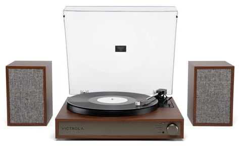 Victrola Harmony - Bluetooth Record Player System with Speakers - Walnut