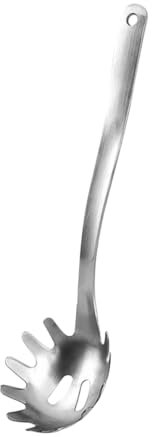 POPETPOP Cucchiaio Per Spaghetti in Acciaio Forchetta Per Mescolare e Servire Pasta Utensile Da Cucina Resistente e Facile Da
