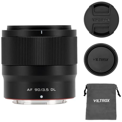 VILTROX AF 90 mm F3.5 DL Mount helformatobjektiv, autofokus medium teleobjektiv kompatibel med DJI Inspire 3, med DJI Ronin 4D-kamera