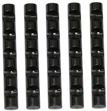 Hemobllo Support Porte-stylo Nail Art 5 Pièces, Plastique Noir, 5 Compartiments, Rangement Pour Brosses à Ongles, Accessoires Nail Art Professionnels Et Usage Salon De Manucure