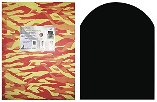 pedana salvapavimento sotto stufa a legna e pellet cm. 80x90 pedane