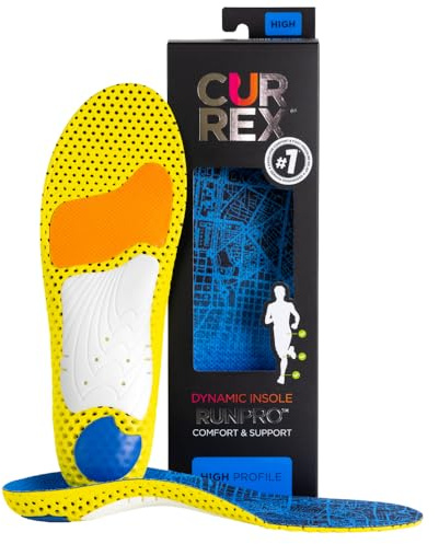 CURREX RunPro Insoles for Running Shoes, Arch Support Inserts to Help Reduce Fatigue, Prevent Injuries, Boost Performance for Men & Women (High Arch, Size Large)