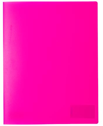 HERMA 19638 Schnellhefter A4 Transluzent Neon Pink Rosa, 3 Stück, Sichthefter aus Kunststoff mit Beschriftungsetikett, Einstecktasche & Metallheftzunge, Plastik Schnellhefter Set für Schule & Büro