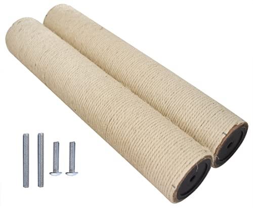 M8 M10 Sisal corda tiragraffi di ricambio per gatti,Tiragraffi per albero di gatto, graffiatoio per gatti con viti(M8_Φ60_40,5 cm)