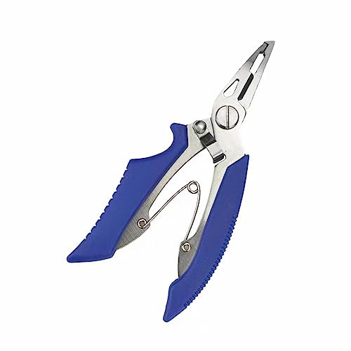 LMJIAANPU Pince de pêche multifonction en aluminium pour enlever les hameçons et les anneaux fendus - Équipement de pêche résistant à l'eau salée - Pince à bec fendu