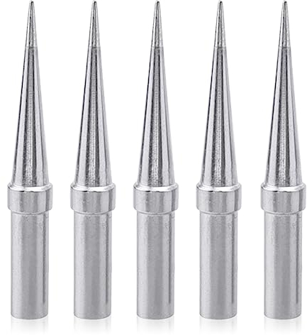 Mesee 5 Pieces Weller ET Soldering Tip Set ETS Solder Iron Tips Replacement Lead-Free Welding Head Tool Accessory for Weller WE1010NA WES51 WES50 PES51 PES50 WEP70 EC1002 EC1201A