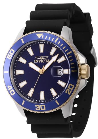 Invicta Pro Diver 46092 Orologio da Uomo - Impermeabile - Analogico - Movimento Quarzo - acciaio inossidabile con quadrante blu - 45mm