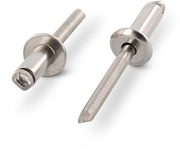 NOLDAR | Blindnitar av rostfritt stål med standardhuvud. Storlek 4,8 x 12 mm (250 stycken)