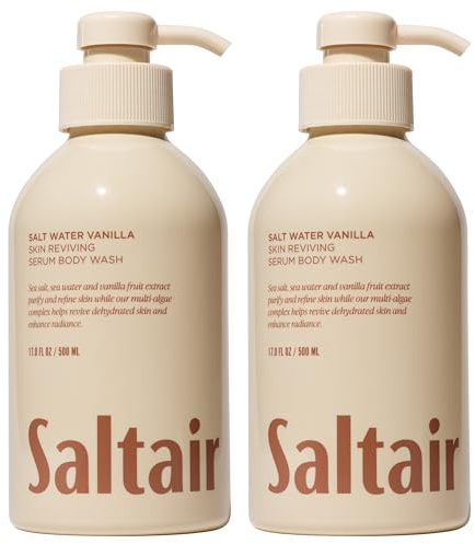 Saltair Body Wash 2-Pack | Salt Water Vanilla Shower Cleanser | 2x 17oz
