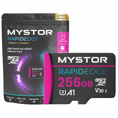 Mystor 256 GB Micro Sd Karte, Speicherkarte für Samsung Galaxy Tab S7, S6, A7, A8, S6 lite, S7 Plus, A7 lite Micro SD-Karte für Samsung Tablet PC MicroSD Speicher UHS-1 U3 Klasse 10 MicroSDXC App