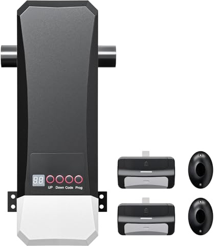 ZUMI Automatic Garage Door Opener, Wall-Mounted Garage Opener with Manual Backup Infrared Sensors, Heavy-Duty Smart Garage Entry Device Access Unit for Garage Door Opening & Closing