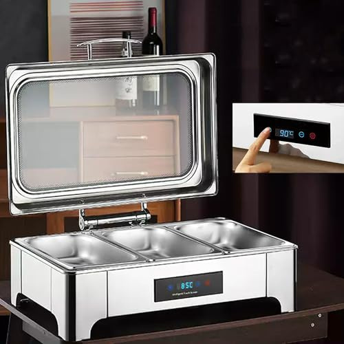 Chafing Dish Elektrisch, 9L Catering Speisewärmer Buffetwärmer (GN1/3)