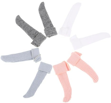 Yardwe 4 Paare Puppensocken Lätzchen Für Babypuppen Zubehör Für Puppenbabys Puppenzubehör Puppenkleidung Und Accessoires Mini-Kleidung Süße Socken Minipuppenschuhe Puppenhandschuhe Stoff