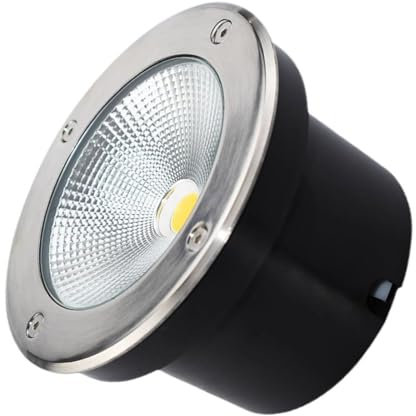 QICBYING LED Beam Spotlight - COB Outdoor Recessed Floor Light, Round IP67 Waterproof In-Ground LED Landscape Lighting, For Garden, Patio, Pathway, Porch Embedded Spotlights((24V)-White Light,30W)
