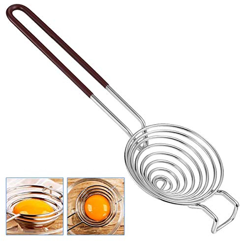 LORESJOY Separatore di Uova Estrattore di Tuorlo d'uovo Bianco Filtro Separatore di Albume In Acciaio Inossidabile Lavabile in lavastoviglie per Strumento di Cottura separatore di Utensili da Cucina