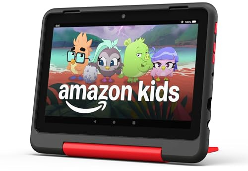 Amazon Fire HD 8 Kids Pro tablet (newest model), ages 6-12. Bright 8 HD screen, includes ad-free content, parental controls, 13-hr battery, slim case for older kids, 32GB, Marvel Avengers