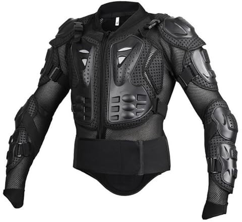 Yglophic Motorrad-Personenschutzweste Für Erwachsene, Offroad-Motorradpanzerung, Fahrrad-Offroad-Panzerung, Outdoor-Schutzkleidung, CE-Zertifizierte Schutzjacke Black,5XL