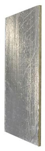 Suinga Confezione da 5 pannelli in lana di roccia per camino 100 x 60 x 3 cm | 3 m² di isolamento termico ignifugo con alluminio e classificazione A1