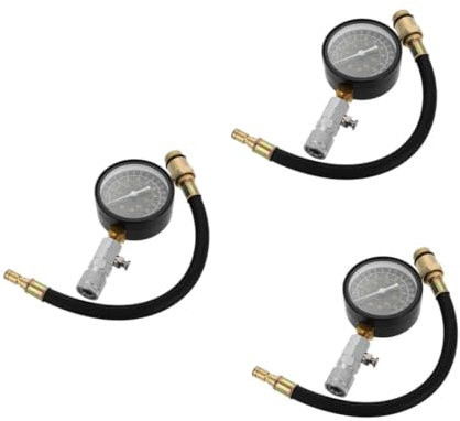 Gatuida 3 Stück Zylinder Kompressionstest Tabelle Reifendruckmessgerät Für Autos Kompressionsmessgerät Kompressionsprüfwerkzeug Kompressionstester Kompressions Leck Down Tester Gas