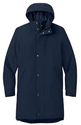 SPORT-TEK Unisex Waterproof Insulated Sideline Parka | Warm Zip Up Jacket for Men & Women, Longer Length, Adjustable Hood