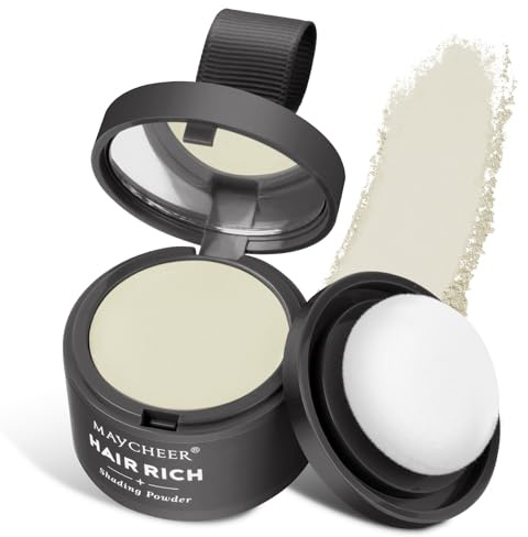 LOPHE Polvo para Rayitas, Retocador de Raíces en Polvo, Sombra para el Cabello, Polvos Pelo Hombre para Rellenar el Cabello, Retoca Raices Corrector para Cabello, Efecto Natural (Gris Plateado)