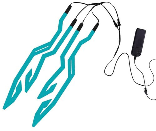 BEAHING Luce per Casco da con 3 fantastiche modalità, Striscia Luminosa di Sicurezza a LED Leggera alimentata a Batteria per caschi integrali e mezzi