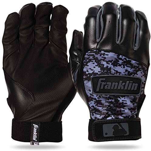Franklin Sports MLB Digitek Baseball-Schlaghandschuhe, Schwarz/Schwarz, Digi, Erwachsene, Größe S