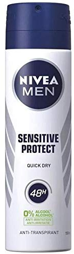 Nivea Sensitive Protect Lot de 3 déodorants en spray pour homme 150 ml